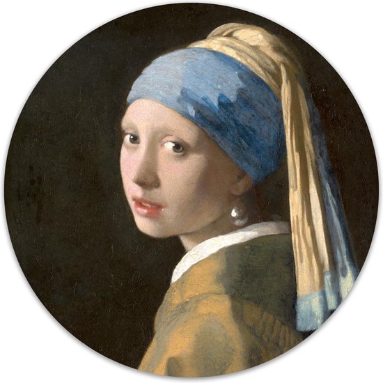 Forex wooncirkel | Meisje met de Parel - Johannes Vermeer | Ø 60 cm