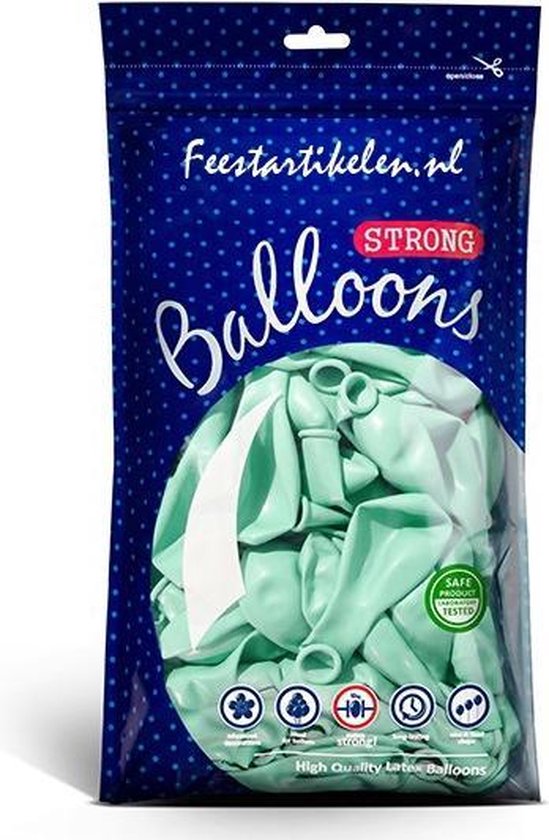 Verbetering Onderzoek Verbieden Ballonnen pastel licht mintgroen 100 stuks | bol.com