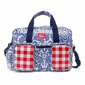 MixMamas Luiertas met luiermatje en luieretui - Barok - YKK - 40 x 29 cm - Blauw