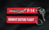 Remove Before Flight sleutelhanger F-14 Tomcat gevechtsvliegtuig USN
