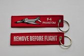 Remove Before Flight sleutelhanger F-4 Phantom gevechstvliegtuig