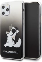Apple iPhone 11 Pro Max Karl Lagerfeld Backcover Fun Choupette Glasses - Zwart