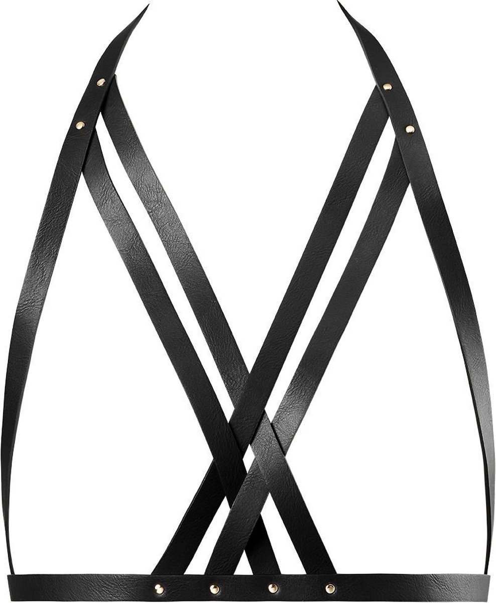 Goedkoopste Bijoux Indiscrets Maze Halter BH Harnas - Zwart