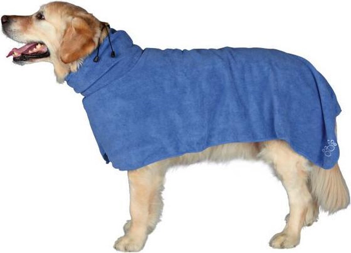 Trixie badjas microvezel blauw l