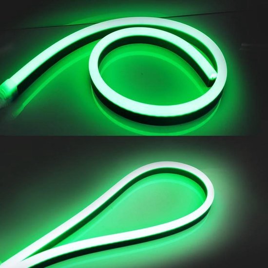 LED Neon Flex Micro Groen meter 6mm 12mm inclusief 12V Funnylights