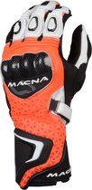 Macna Track R Red Black White Motorcycle Gloves  S