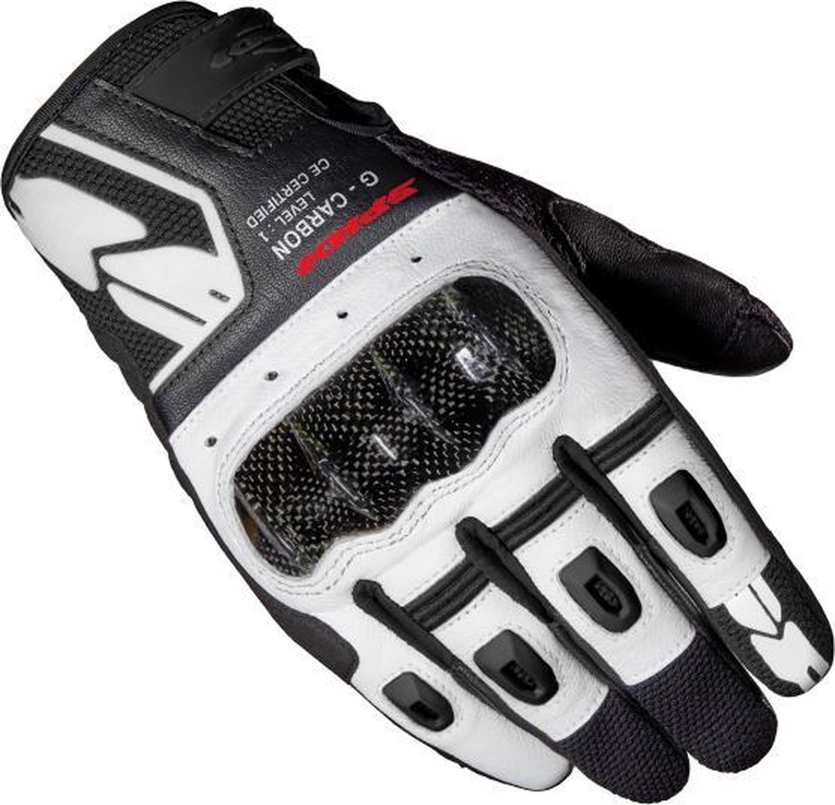 Spidi G-Carbon White Motorcycle Gloves S