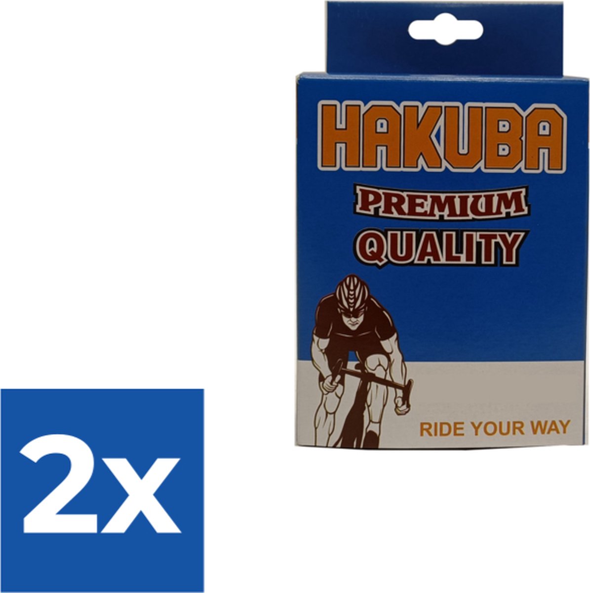 Hakuba Binnenband 26x1.75/2.125 ETRTO 47/57-559- Ventiel: Auto/Schrader ventiel 35mm - Voordeelverpakking 2 stuks