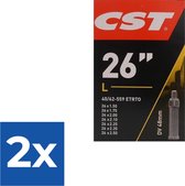 Cst Binnenband 26 X 1.75-1.90-2.30 (40/62-559) 48 Mm Dv - Voordeelverpakking 2 stuks