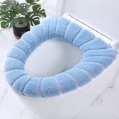 Livano Wc Bril Hoes - Toiletbril Cover - Toiletbril - Wc Deksel - Wasbaar - Verwarmde Wc Bril - (Niet Elektrisch) - Warm - Blauw
