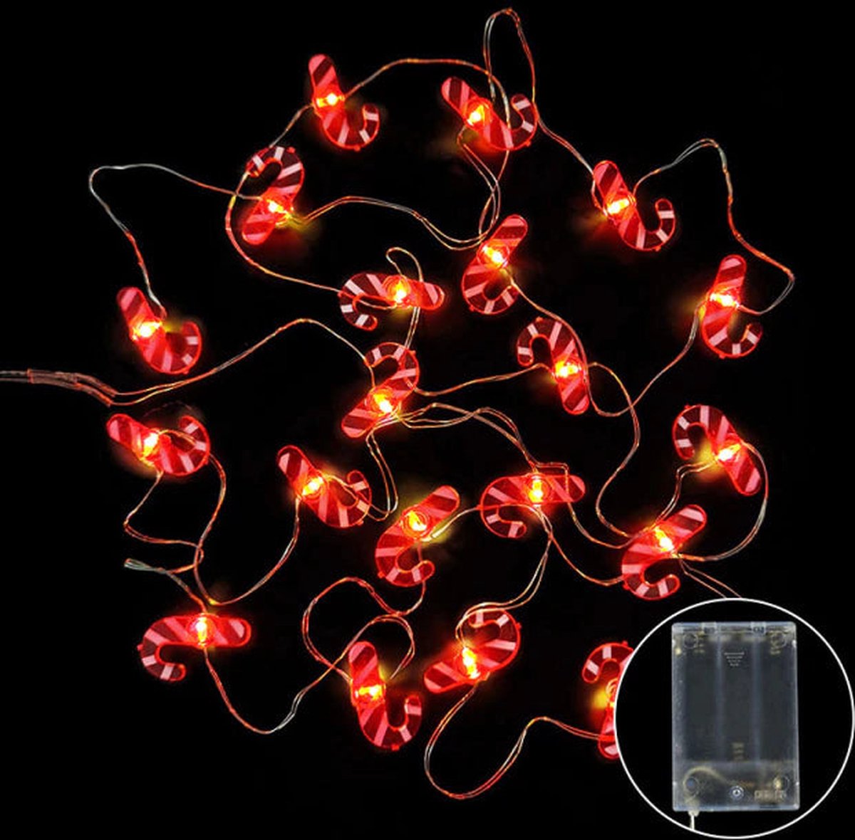 Gadgetpoint - Kerstlampjes - Lampjes - Versiering - Kerst - Kerstman - Kerstboom - Kerst - Kerstmis - Christmas - Xmas - 2m - Zuurstok