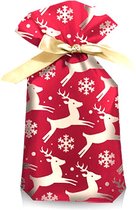 Gadgetpoint | Cadeauzakjes | Cadeauverpakkingen | Kerst | Kerstman | Kerstboom | Kerst | Kerstmis | Christmas | Xmas | 5 stuks | Rendier | Vaderdag Cadeau