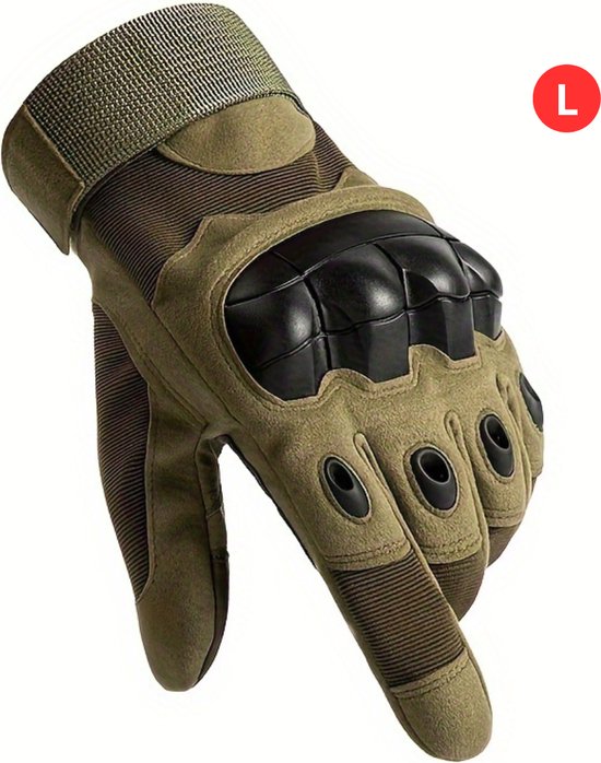 Livano Airsoft Handschoenen - Tactical - Tactical Gloves - Leger - Tactical Handschoenen Hardknuckle - Paintball - Militaire - Groen L