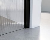 FortiFura Galeria inloopdouche - 180x200cm - ribbelglas - wandarm - mat zwart