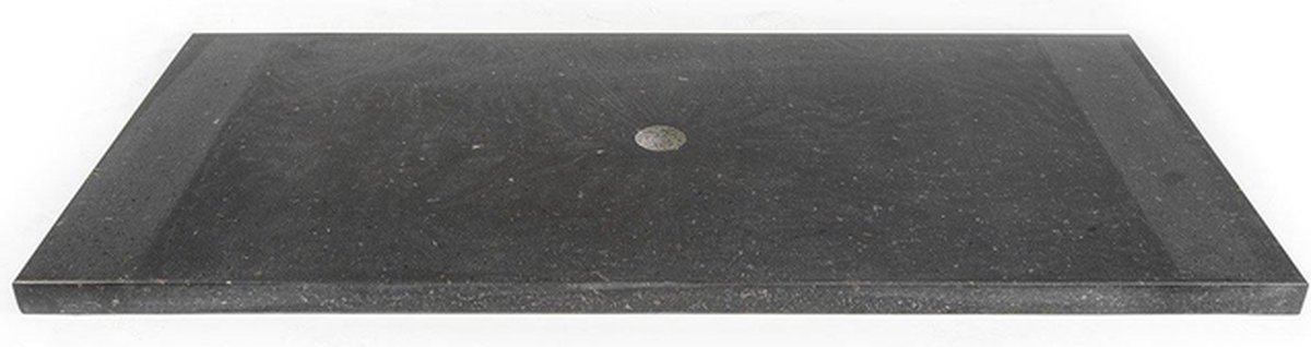 Saniclass Noche Wastafelblad - 100x46cm - 0 kraangaten - 1 sifonuitsparing - basalt gepolijst