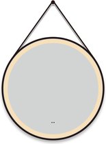 Saniclass Lonato spiegel – Badkamerspiegel – Met verlichting - Met verwarming – 120cm - Mat zwart