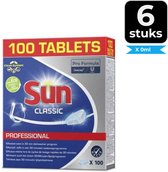Bol.com Sun Vaatwastabletten Classic Professional 100 stuks - Voordeelverpakking 6 stuks aanbieding