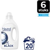 Neutral Vloeibaar Wasmiddel Zwart 1 liter - Voordeelverpakking 6 stuks
