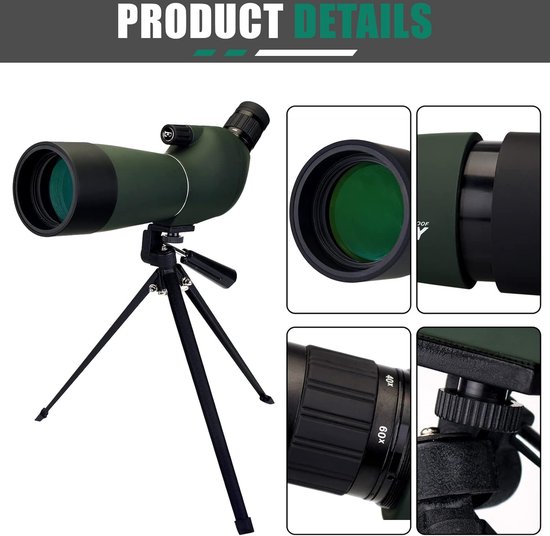 Svbony SV29 Longue-Vue Spotting Scope 20-60x60 Revêtement Multicouche