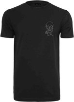 Mister Tee - Skull One Line Heren T-shirt - 4XL - Zwart