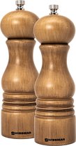 SWISSMAR - Castell peper en zoutmolen set 18 cm Beukenhout