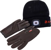 Ultimate Shield Gloves size M + Winter Hat with Rechargeble Light | Vis handschoenen