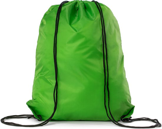 Sac de sport avec cordon de serrage - Sac à dos - Sac de natation - Sac à dos - 12 litres - Vert clair - Tissu nylon Premium (420 DN)
