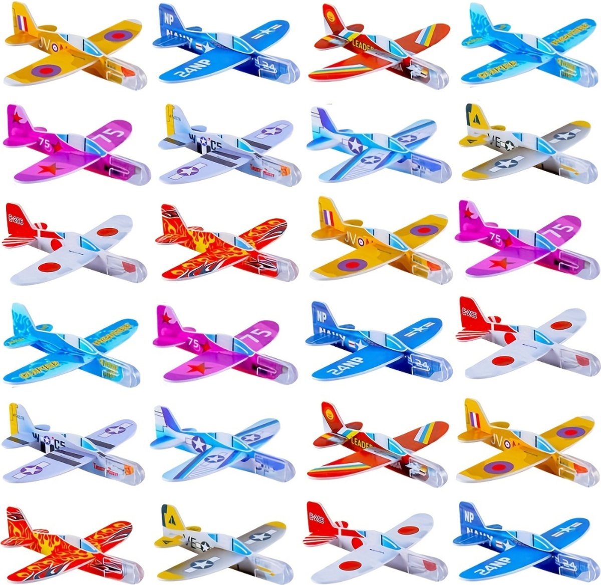 Livano Zweefvliegtuig - Foam - Werpvliegtuig - Speelgoed - Schuim Vliegtuig - Buitenspeelgoed - Jongens - Meisjes - 50 Stuks