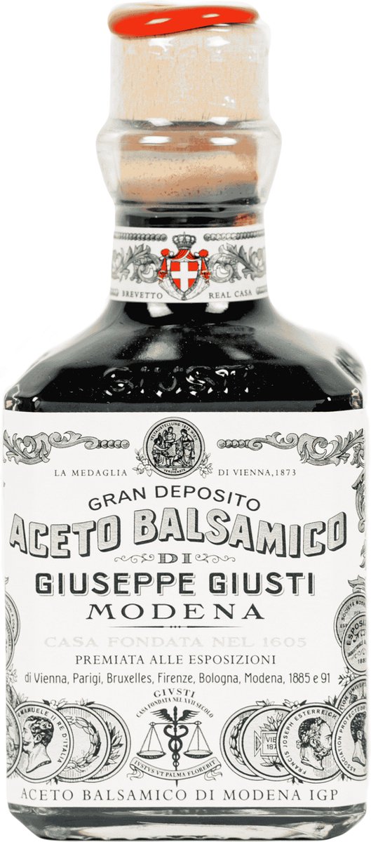 Balsamico di Modena - 6 jaar gerijpt - 1 vierkante fles van 250 ml - balsamicoazijn van Giuseppe Giusti uit Italië - ideaal cadeau-idee voor thuiskoks