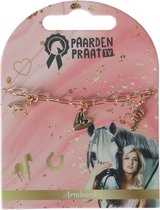Paardenarmband met bedeltjes PaardenpraatTV Britt Dekker - goud kleurige paarden armband met bedels