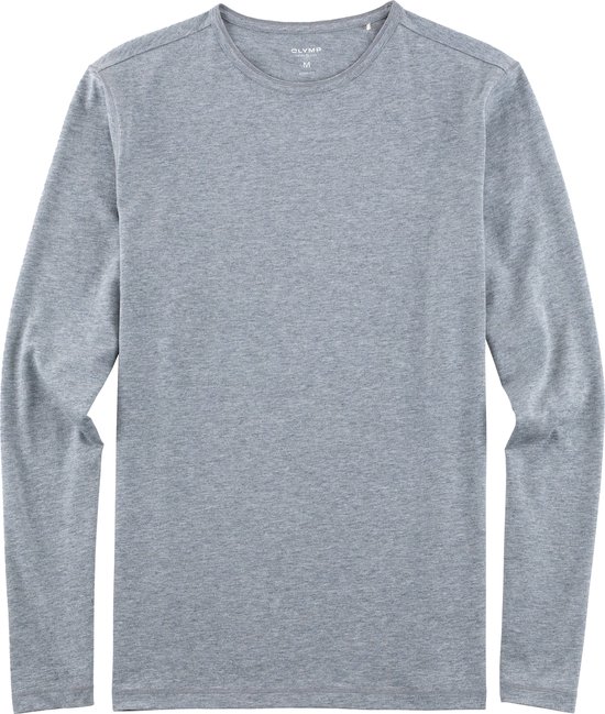 OLYMP Casual modern fit T-shirt - lichtgrijs - Maat: M