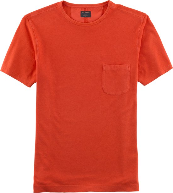 OLYMP Casual modern fit T-shirt - rood - Maat: XXL