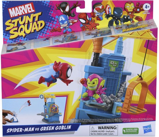 Marvel Stunt Squad Crane Smash Playset - Spider-Man Vs Green Goblin Action Figures For Kids 4+ - View #8