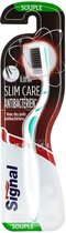 Signal Slim Care Antibacterieel Tandenborstel Soft - 1 stuk - Charcoal Doordrenkte Borstelharen van 0.01 mm - Tongreiniger