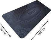 Pokermat - speelkleed - kaartmat - poker - rubber mat - deluxe zwart - 180 x 90 cm - incl. oprol koker - incl. draagtas - waterafstotend - antislip - 2 tot 9 pers.