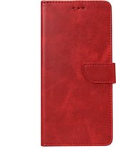 Geschikt voor iPhone 15 Pro Max Bookcase Hoesje - Donker Rood