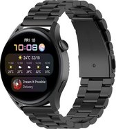 By Qubix Bracelet à maillons en acier - Zwart - Xiaomi Mi Watch - Xiaomi Watch S1 - S1 Pro - S1 Active - Watch S2