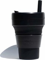 Stojo - Biggie Cup - 470 ml - Herbruikbaar - Opvouwbaar - Black