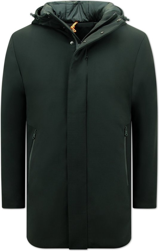 Mantel Jas Heren - Parka Heren Winterjas - Lange Jas Heren - 8927- Zwart
