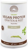 Mattisson - Biologisch Vegan Proteïne Poeder - Eiwitpoeder - Erwten & Rijst - 500 Gram