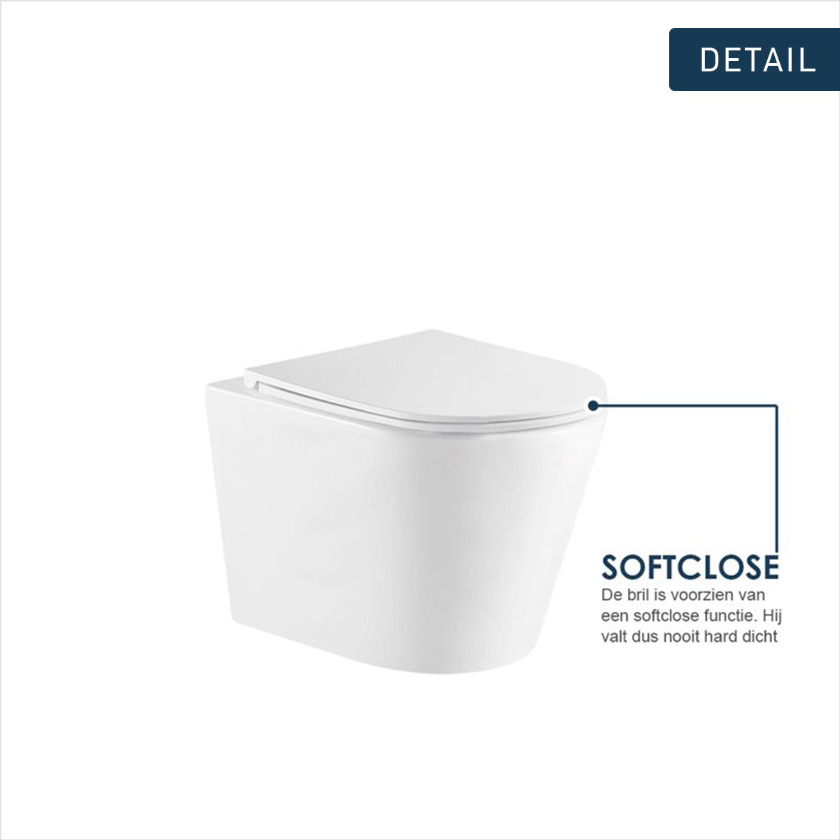 FugaFlow Lamas hangtoilet – Toiletpot – Inclusief zitting – Wit Mat
