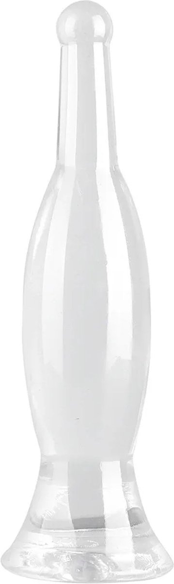 Goedkoopste Transparante anale plug - Anaal - Buttplug - Flexibel - Breed - Verbredend - Siliconen - Grote XXL plug