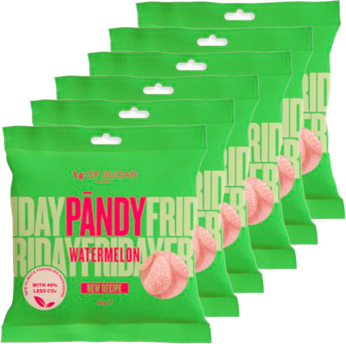 Pandy | Candy | Watermelon | 6 Stuks | 6 x 50 gram