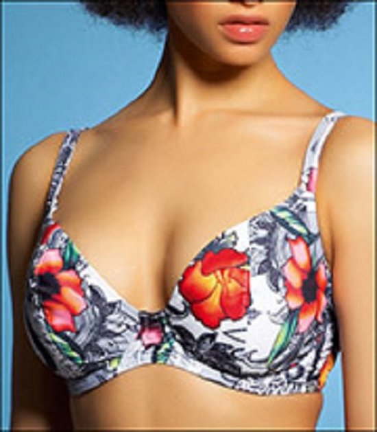 Freya - Ritual - bikini top - Wit met fantasie print - Maat 80GG