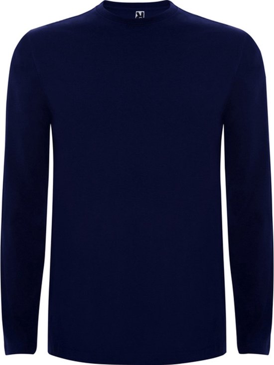 2 Pack Donker Blauw Effen t-shirt lange mouwen model Extreme merk Roly maat L
