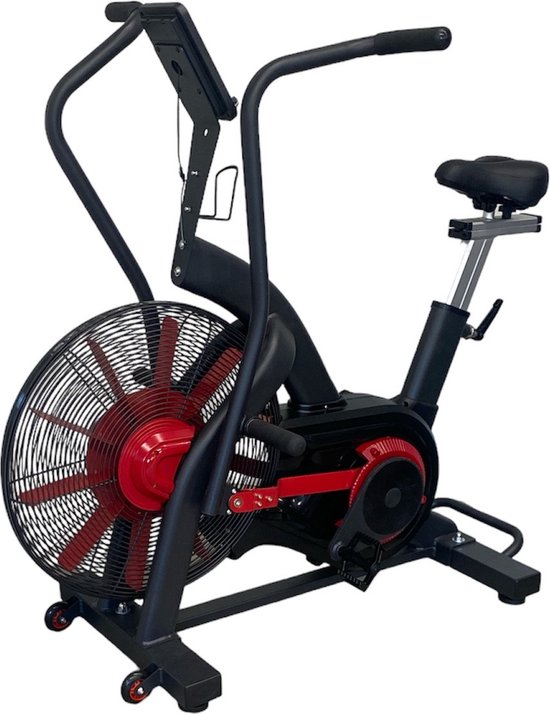 Foto: Airbike plus assault bike rood en zwart workout home