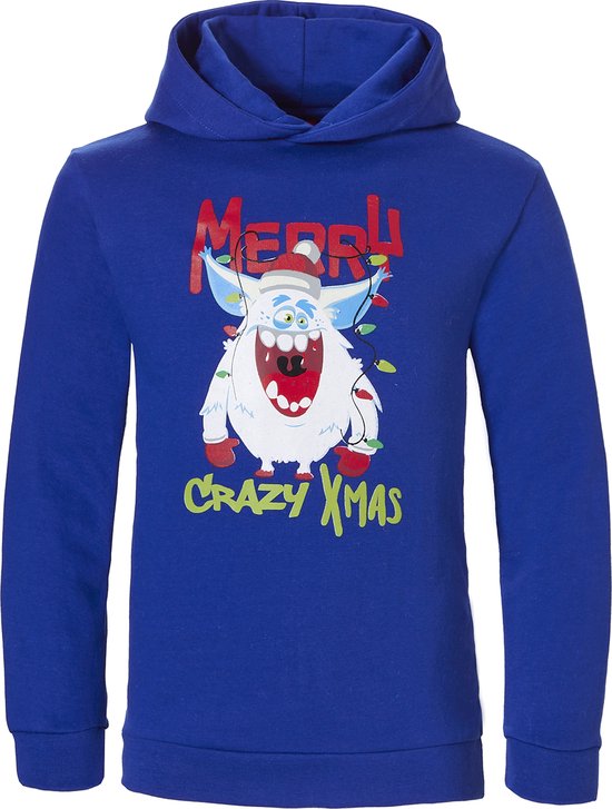 Apollo Kinder Kersttrui Hoodie Jongens Blauw - Maat 152/158