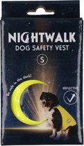 Nightwalk Safety Vest - Veiligheidsvest hond - Hondenvest - Reflecterend veiligheidshesje - Ruglengte 25 cm - Maat S - Geel