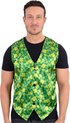 Smiffy's - Landen Thema Kostuum - Good Luck Gilet Groen Man - Groen, Zwart - Large - Carnavalskleding - Verkleedkleding