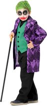 Funny Fashion - Joker Kostuum - Best Wel Grappige Joker Jerome - Jongen - Groen, Paars - Maat 164 - Carnavalskleding - Verkleedkleding